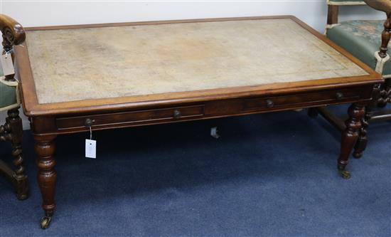 A mahogany low table W.137cm